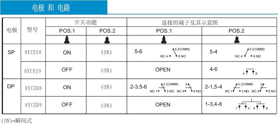 常开防水按键开关电路图