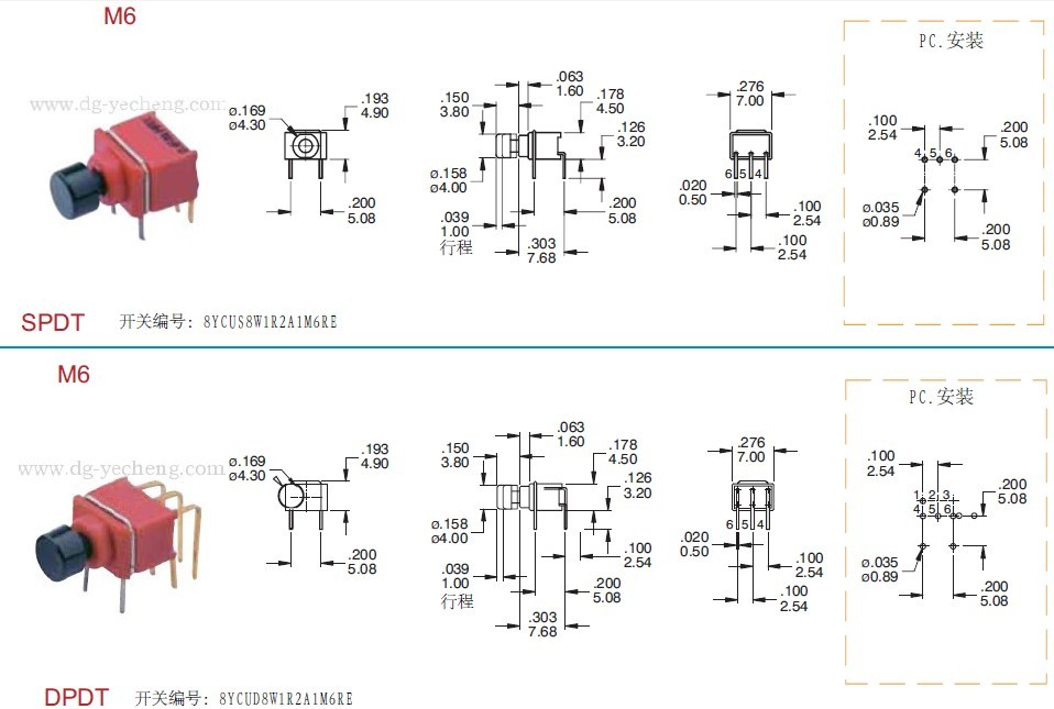 小型防水按键开关展示