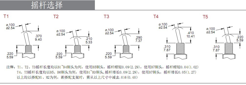 摇头式小型开关